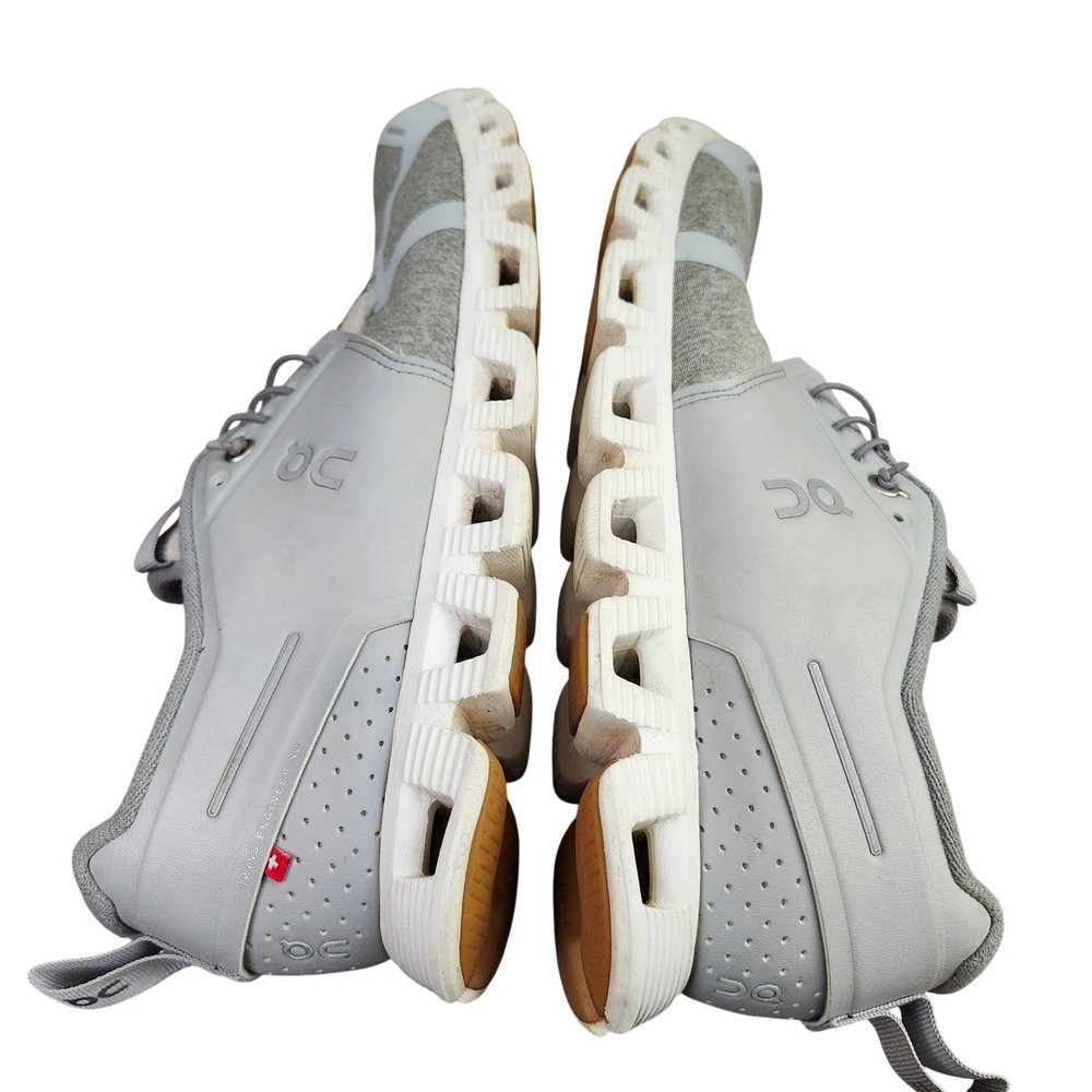On Cloud Hi Edge Glacier Mens 11.5 Running Shoes Grey White Gum Sole Sneakers - Picture 3 of 12